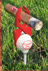 Holds cigars off turf and keeps them dry and chemical free